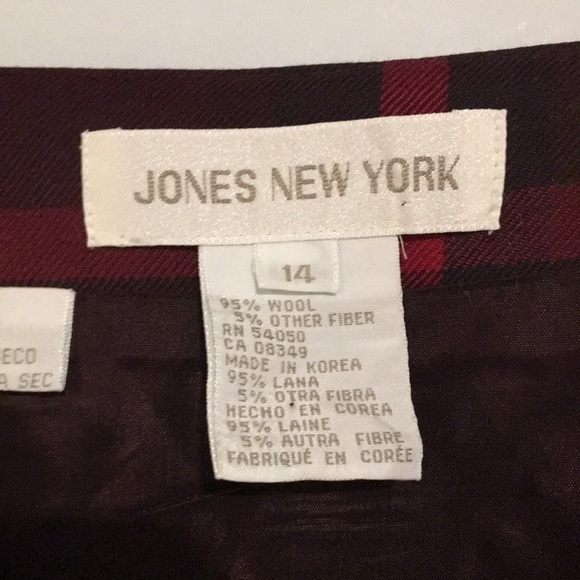Jones New York sparkly plaid A-line skirt Sz 14 - Picture 3 of 6